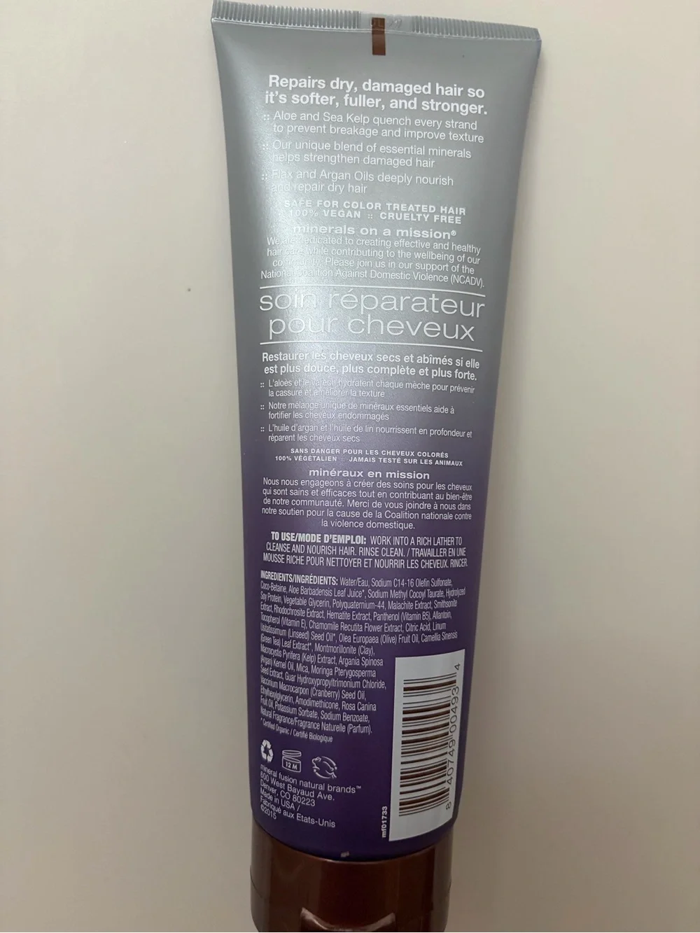 (1) Mineral Fusion Hair Repair Shampoo for Dry, Damaged hair- 8.5oz New- Vegan